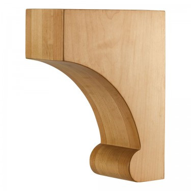Hardware Resources - COR47-1-CH - Modern Corbel with Bullnose Base - Cherry