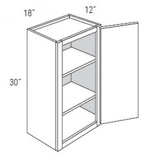 JSI Cabinetry Amesbury White Recessed Kitchen Cabinet - W1830-AWR