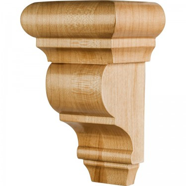 Hardware Resources - CORG-5-RW - Traditional Rubberwood Bar Bracket - Rubberwood