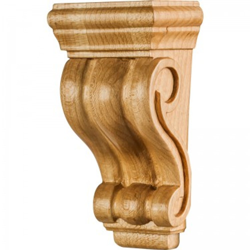 Hardware Resources - CORN-4.5-RW - Low Profile, Traditional Rubberwood Corbel - Rubberwood