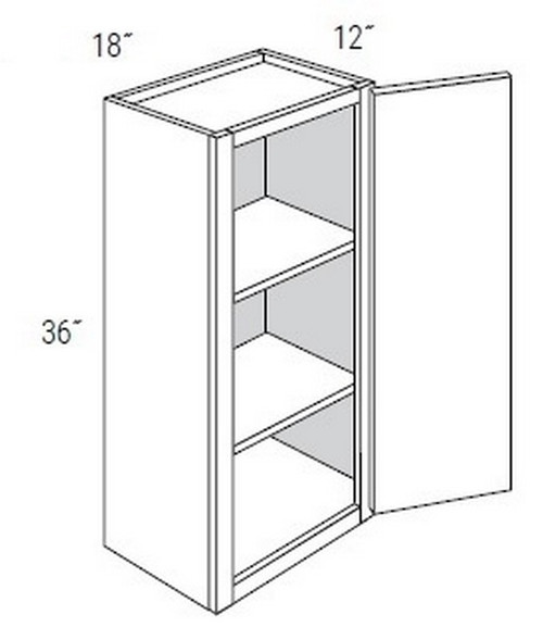 JSI Cabinetry Amesbury White Recessed Kitchen Cabinet - W1836-AWR