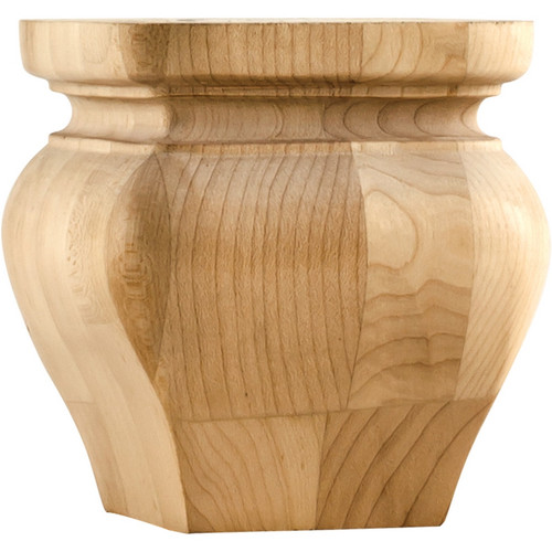 Hardware Resources - BF90ALD - Square Bun Foot - Alder