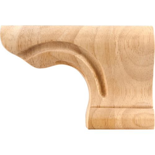 Hardware Resources - PFR-RW - Pedestal Foot Right - Rubberwood