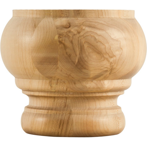 Hardware Resources - BF70RW - Reversible Turned Bun Foot - Rubberwood