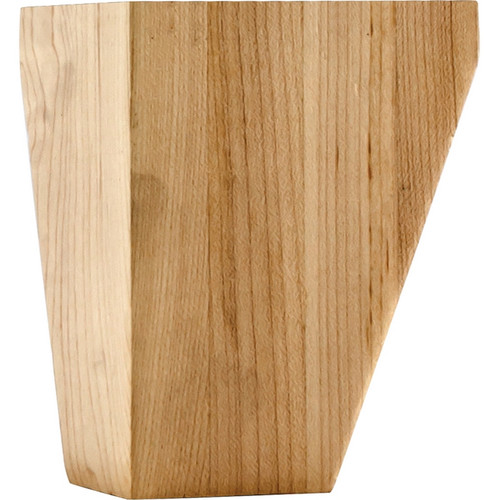 Hardware Resources - BF32RW - Shaker Style Sloped Bun Foot - Rubberwood