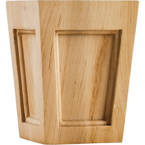 Hardware Resources - BF40RW - Mission Style Bun Foot - Rubberwood