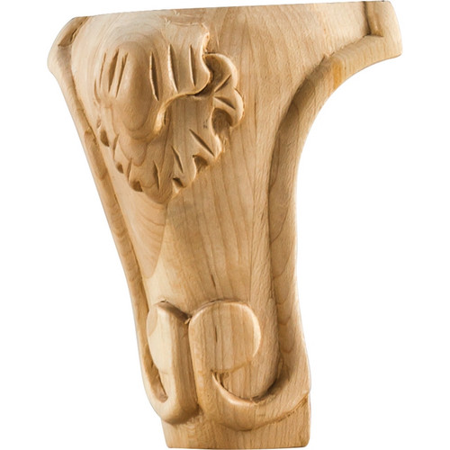 Hardware Resources - WLC50RW - Acanthus Leg - Rubberwood