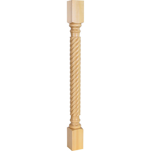 Hardware Resources - P3-3CH - Cherry Post with Rope Pattern (Island Leg) - Cherry