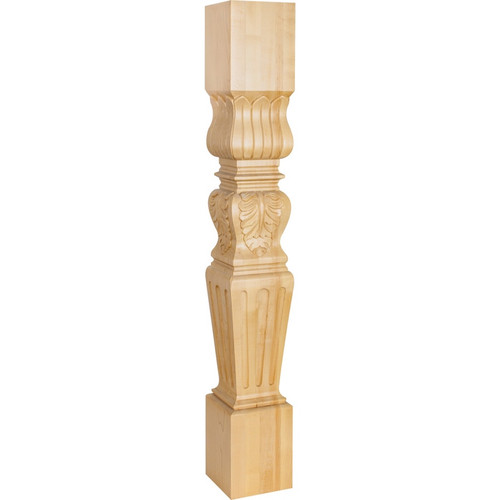 Hardware Resources - P29CH - Turned Acanthus/Fluted Post (Island Leg) - Cherry