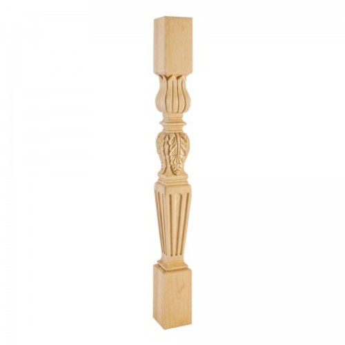 Hardware Resources - P29-42CH - Turned Acanthus/Fluted Post (Island Leg) - Cherry