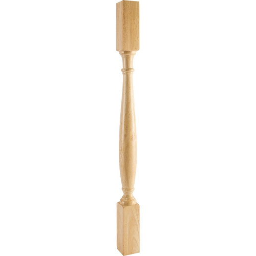Hardware Resources - P1-3-42RW - Turned Rubberwood Post (Island Leg) - Rubberwood
