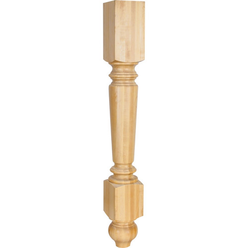 Hardware Resources - P15RW - Turned Rubberwood Post (Island Leg) - Rubberwood