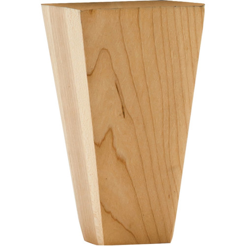 Hardware Resources - BF34MP - Shaker Style Tapered Bun Foot - Hard Maple