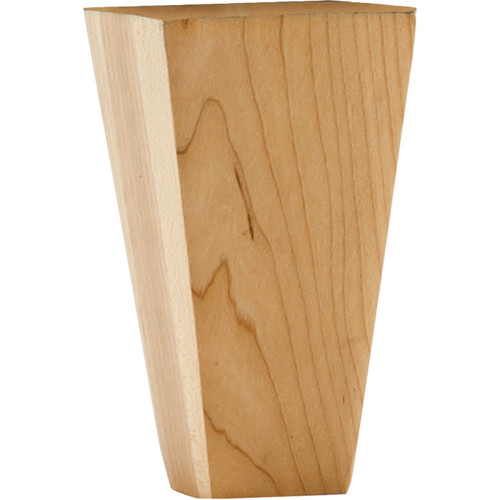 Hardware Resources - BF34OK - Shaker Style Tapered Bun Foot - Oak