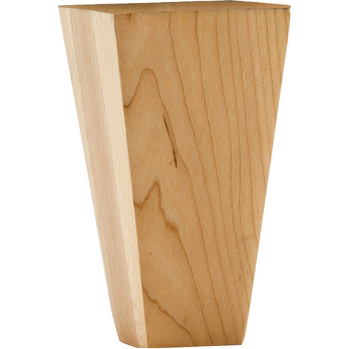 Hardware Resources - BF34RW - Shaker Style Tapered Bun Foot - Rubberwood