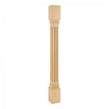 Hardware Resources - P27-3.5-WB - Fluted Post - White Birch