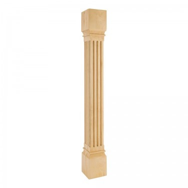 Hardware Resources - P27-5-42-RW - Large Fluted Post - Rubberwood