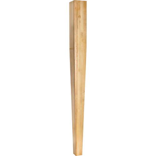 Hardware Resources - P43-42RW - Four Sided Tapered Rubberwood Post - Rubberwood
