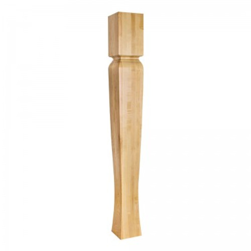 Hardware Resources - P64-5-42-ALD - Island Post with Cove Ogee Groove and Tapered Leg - Alder