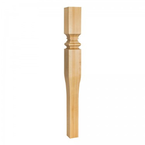 Hardware Resources - P68-ALD - Art Nouveau Tapered Post with Bullnose and Cove Accents - Alder