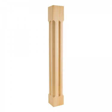 Hardware Resources - P78-5-42-CH - Modern Post with Scooped Edges and Center - Cherry