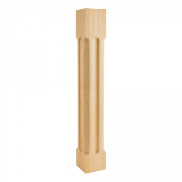 Hardware Resources - P78-5-ALD - Modern Post with Scooped Edges and Center - Alder