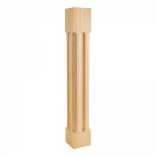 Hardware Resources - P78-5-CH - Modern Post with Scooped Edges and Center - Cherry