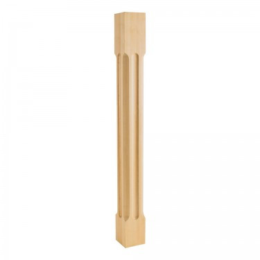 Hardware Resources - P78-ALD - Modern Post with Scooped Edges and Center - Alder