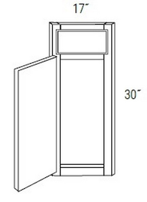 JSI Cabinetry Amesbury White Recessed Kitchen Cabinet - CSF36-AWR