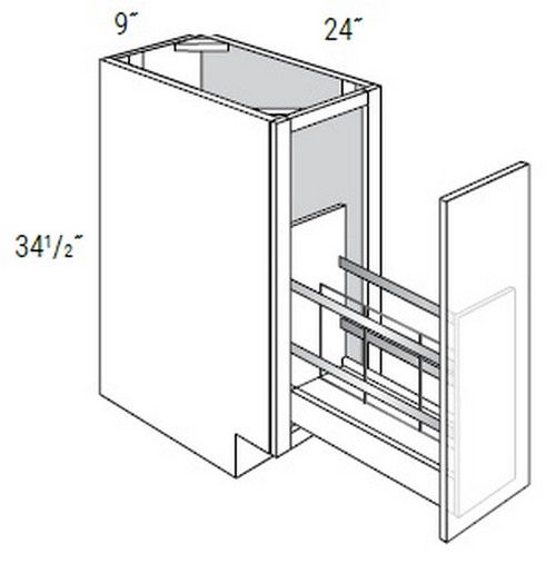 JSI Cabinetry Amesbury White Recessed Kitchen Cabinet - BF09TRAYDIVPO-AWR