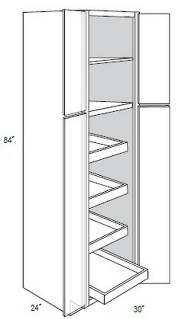 JSI Cabinetry Amesbury White Recessed Kitchen Cabinet - WP3084BSCRT-AWR