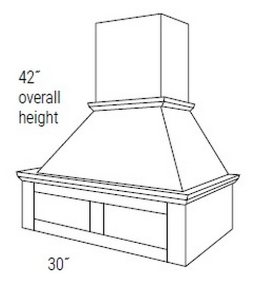 JSI Cabinetry Amesbury White Recessed Kitchen Cabinet - VRS3042-AWR