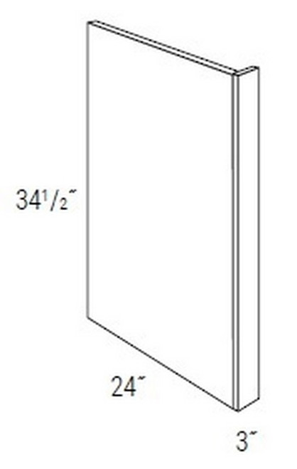 JSI Cabinetry Amesbury White Recessed Kitchen Cabinet - DWR3-AWR