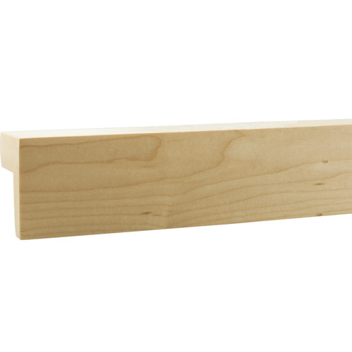 Hardware Resources - 2" x 2-1/8" Frameless "Shaker" Style Light Rail Moulding - Hard Maple - LR005-F-HMP