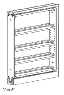 JSI Cabinetry Amesbury White Recessed Kitchen Cabinet - BF6PULL-SFTCLOSE-AWR