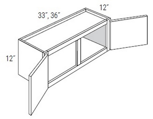 JSI Craftsman Upton Recessed Kitchen Cabinet W3312-UBR