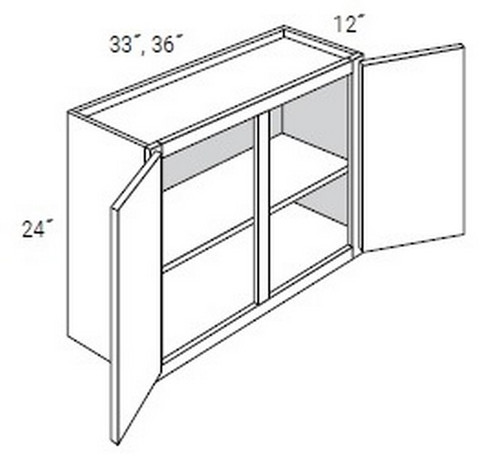 JSI Craftsman Upton Recessed Kitchen Cabinet W3324-UBR