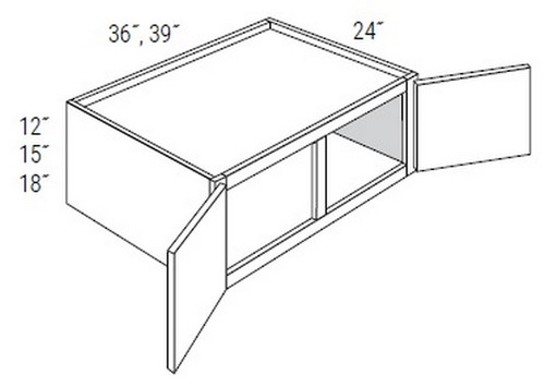 JSI Craftsman Upton Recessed Kitchen Cabinet W3612-24-UBR