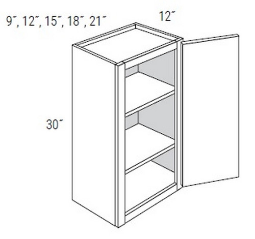 JSI Craftsman Upton Recessed Kitchen Cabinet W1830-UBR