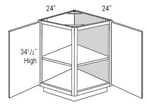 JSI Craftsman Upton Recessed Kitchen Cabinet AB24-UBR