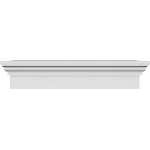 Ekena Millwork Crosshead with Keystone - Primed Polyurethane - CRH09X42KA