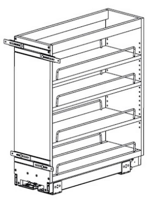 JSI Craftsman Upton Recessed Kitchen Cabinet BF09PULL-UBR