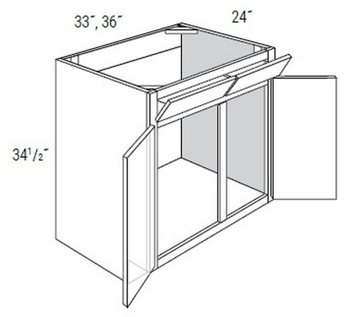 JSI Cabinetry Upton Slab Kitchen Cabinet SB33-TILT-UB