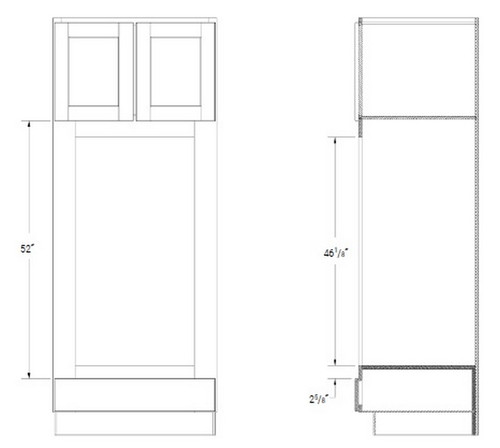 JSI Cabinetry Upton Slab Kitchen Cabinet DOC3384-UB