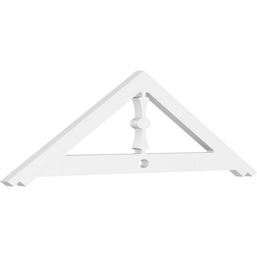 Ekena Millwork Pitch Artisan Gable Pediment - Primed Polyurethane - GPP036X011X100ART