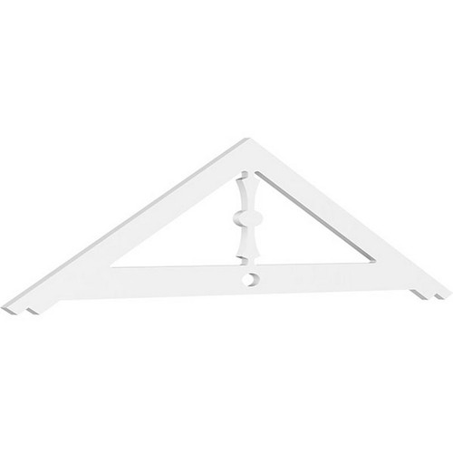 Ekena Millwork Pitch Artisan Gable Pediment - Primed Polyurethane - GPP072X018X100ART