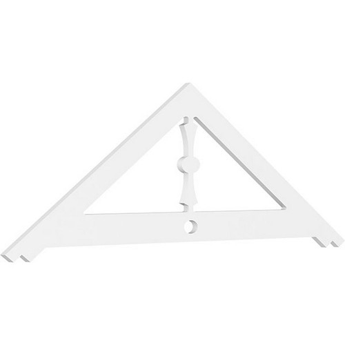 Ekena Millwork Pitch Artisan Gable Pediment - Primed Polyurethane - GPP072X024X100ART