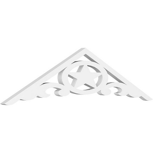 Ekena Millwork Pitch Austin Gable Pediment - Primed Polyurethane - GPP036X009X100AUS