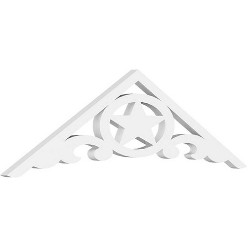 Ekena Millwork Pitch Austin Gable Pediment - Primed Polyurethane - GPP036X011X100AUS