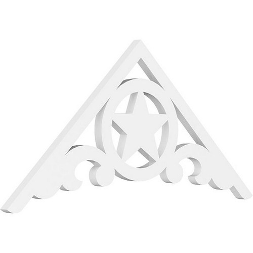 Ekena Millwork Pitch Austin Gable Pediment - Primed Polyurethane - GPP036X017X100AUS